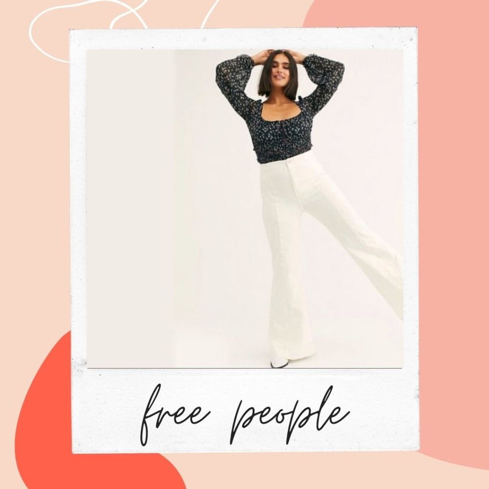 NWT Free People CRVY Wild Honey Cord Flare Pants